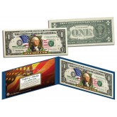 United States of America - Flowing Flag - Legal Tender $1 Bill COLORIZED Currency