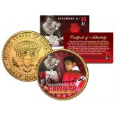 MUHAMMAD ALI " The Greatest " JFK Kennedy Half Dollar 24K Gold Plated U.S. Coin