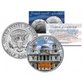SAINT PAUL’S CATHEDRAL - Famous Churches - Colorized JFK Half Dollar US Coin London England