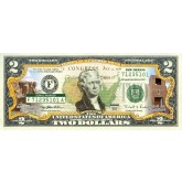 NEW MEXICO State/Park COLORIZED Legal Tender U.S. $2 Bill with Security Features