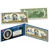 JOHN QUINCY ADAMS * 6th U.S. President * Colorized Presidential $2 Bill U.S. Genuine Legal Tender
