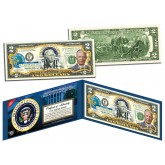 DWIGHT D EISENHOWER * 34th U.S. President * Colorized Presidential $2 Bill U.S. Genuine Legal Tender