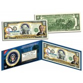 WOODROW WILSON * 28th U.S. President * Colorized Presidential $2 Bill U.S. Genuine Legal Tender