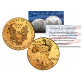 2000 AMERICAN SILVER EAGLE 1 Oz Dollar U.S. Coin 24K GOLD PLATED