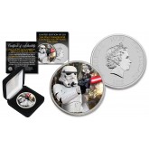 2018 NZM Niue 1 oz Pure Silver BU Star Wars STORMTROOPER Coin with ENDOR BATTLE Backdrop - Limited of 218