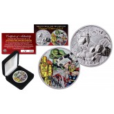 2018 1 oz Pure Silver Tuvalu Marvel Comics THOR Coin Limited & Numbered of 218 - AVENGER HULK