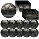 Lot of 10 Various Full Date BUFFALO NICKELS US Coins - BLACK RUTHENIUM - Indian Head Nickels