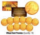 1930's Lincoln WHEAT Pennies US Coins 24K GOLD PLATED Lincoln Cent Penny (Lot of 10)