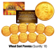 1940's/50's Lincoln WHEAT Pennies US Coins 24K GOLD PLATED Lincoln Cent Penny (Lot of 10)