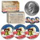 1976 Bicentennial U.S. Eisenhower IKE Dollar Colorized Liberty Bell Apollo Moon U.S. Coin (Quantity 3)