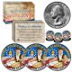 1976 Bicentennial Washington U.S. Quarter Colorized Colonial Drummer Genuine U.S. Coin (Quantity 3)