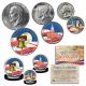 1976 Bicentennial 3-Coin Colorized Patriotic Coin Collection - JFK Half Dollar / IKE Dollar / Quarter Dollar