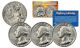 1976 S Washington Bicentennial Quarter Gem BU 40% Silver US Coin with COA & CAPSULE (QTY 3)