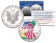 GLOW IN THE DARK Colorized 2001 American Silver Eagle Dollar 1 oz U.S. Coin