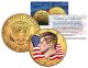 Colorized FLOWING FLAG 2022-D JFK Kennedy Half Dollar US Coin 24K Gold Plated