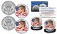 Colorized FLOWING FLAG 2022 JFK Kennedy Half Dollar 2-Coin Set - Both P & D Mint