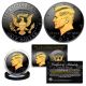 Black RUTHENIUM 2-SIDED 2022 Kennedy Half Dollar U.S. Coin with 24K Gold Clad JFK Portrait on Obverse & Reverse (P Mint)