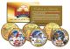 GOLDEN BASEBALL LEGENDS - Record Breakers - State Quarters US 3-Coin Set 24K Gold Plated
