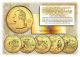 2002 US Statehood Quarters 24K GOLD PLATED - 5-Coin Complete Set - with Capsules & COA