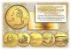 2005 US Statehood Quarters 24K GOLD PLATED - 5-Coin Complete Set - with Capsules & COA