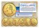 2009 DC US TERRITORIES Quarters 24K GOLD PLATED - 6-Coin Complete Set - with Capsules & COA