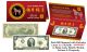 (QTY 10) 2018 Chinese Lunar New YEAR of the DOG Red Metallic Stamp Lucky 8 Genuine $2 Bill with Red Folder 