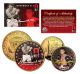 MUHAMMAD ALI New York Quarter & JFK Half Dollar 2-Coin Set 24K Gold Plated - Officially Licensed