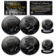 BLACK RUTHENIUM 2018 JFK Kennedy Half Dollar 2-Coin Set BOTH P&D MINT with Capsules