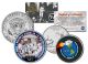 APOLLO 7 VII SPACE MISSION Colorized 2-Coin Set U.S. Florida Quarter & JFK Half Dollar - NASA ASTRONAUTS