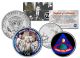 APOLLO 8 VIII SPACE MISSION Colorized 2-Coin Set U.S. Florida Quarter & JFK Half Dollar - NASA ASTRONAUTS