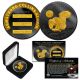 Apollo 11 50th Anniversary Commemorative 1 OZ One-Ounce Space Medallion Tribute Coin clad in Black Ruthenium & 24K Gold w/ BOX 