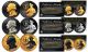 1976 Original Bicentennial Quarter SET of 3 Rare Metal Versions (Black Ruthenium, Silver, 24K Gold) 