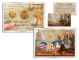 1976 BICENTENNIAL COIN COLLECTION Colorized US 3-Coin Set 24K Plated QTR IKE JFK