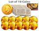 Bicentennial 1976 Eisenhower IKE Dollar Coins 24K GOLD PLATED w/Capsules (Quantity 10)
