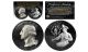 Black RUTHENIUM 2-Sided 1976 Bicentennial Quarter with Genuine SILVER Highlights Obverse & Reverse 