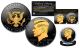 Black RUTHENIUM 2-SIDED 2018 Kennedy Half Dollar U.S. Coin with 24K Gold Clad JFK Portrait on Obverse & Reverse (D Mint)