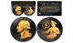 Black RUTHENIUM 2-Sided 1976 Bicentennial Quarter with 24KT Gold Clad Highlights Obverse & Reverse