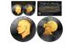 Black RUTHENIUM 2-Sided 1976 Bicentennial Eisenhower Dollar with 24KT Gold Clad Highlights Obverse & Reverse