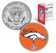 DENVER BRONCOS NFL JFK Kennedy Half Dollar US Colorized Coin - Officially Licensed