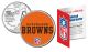 CLEVELAND BROWNS NFL Ohio US Statehood Quarter Colorized Coin  - Officially Licensed