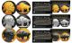1930's Original Indian Head Buffalo Nickel *FULL DATES*  Set of 3 Rare Metal Versions (Black Ruthenium, Silver, 24K Gold)