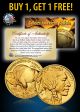 24K Gold Plated 2021 AMERICAN GOLD BUFFALO Indian Coin - BUY 1 GET 1 FREE - bogo