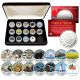CANADA 150 ANNIVERSARY RCM Royal Canadian Mint Colorized Medallions WILDLIFE Set of 14 with Deluxe Display Box