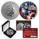 2019 1 oz Pure Silver Tuvalu Marvel Comics CAPTAIN AMERICA Colorized BU Coin - Limited of 219 