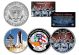 SPACE SHUTTLE CHALLENGER STS-51-L - In Memoriam - Colorized JFK Half Dollar U.S. 3-Coin Set - NASA