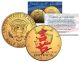 Chinese Symbol for " HAPPINESS " 24K Gold Plated JFK Kennedy Half Dollar U.S. Coin