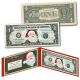 THE ORIGINAL SANTA BUCKS Santa Claus Christmas Keepsake Stocking Stuffer $1 Bill U.S. Legal Tender Currency in Red XMAS Display