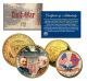 American CIVIL WAR South Carolina Quarter & JFK Half Dollar U.S. 2-Coin Set 24K Gold Plated 