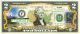 ALASKA State/Park COLORIZED Legal Tender U.S. $2 Bill with Security Features