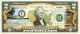 ALABAMA State/Park COLORIZED Legal Tender U.S. $2 Bill with Security Features